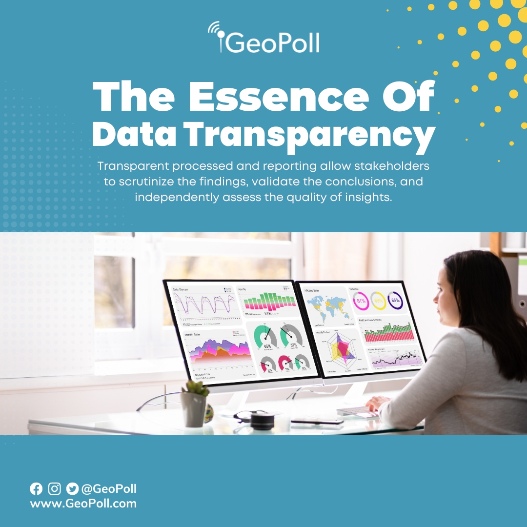 GeoPoll's tweet photo. At its core, #data transparency embodies openness, accessibility, and accountability. It encompasses a willingness to reveal not only the results of research but also the methodologies, data sources, and analysis techniques that underpin those results. https://t.co/4qluKn8kqh