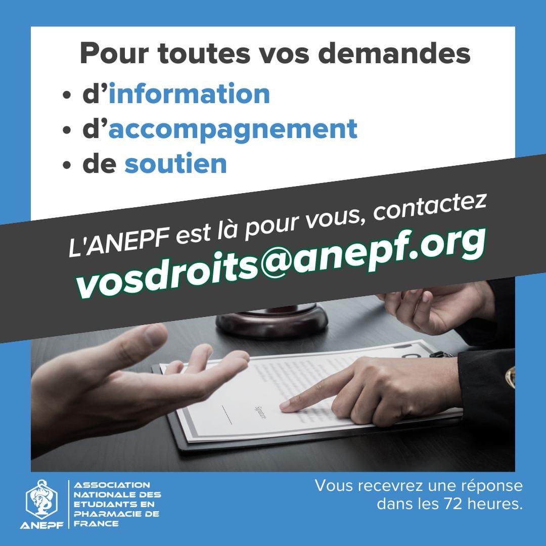 👥 L'ANEPF, toujours aux côtés des #étudiants en pharmacie, lance une toute nouvelle plateforme pour garantir l'accès à leurs droits et les défendre

Découvrez comment ⬇️ #DroitsEtudiantsPharma