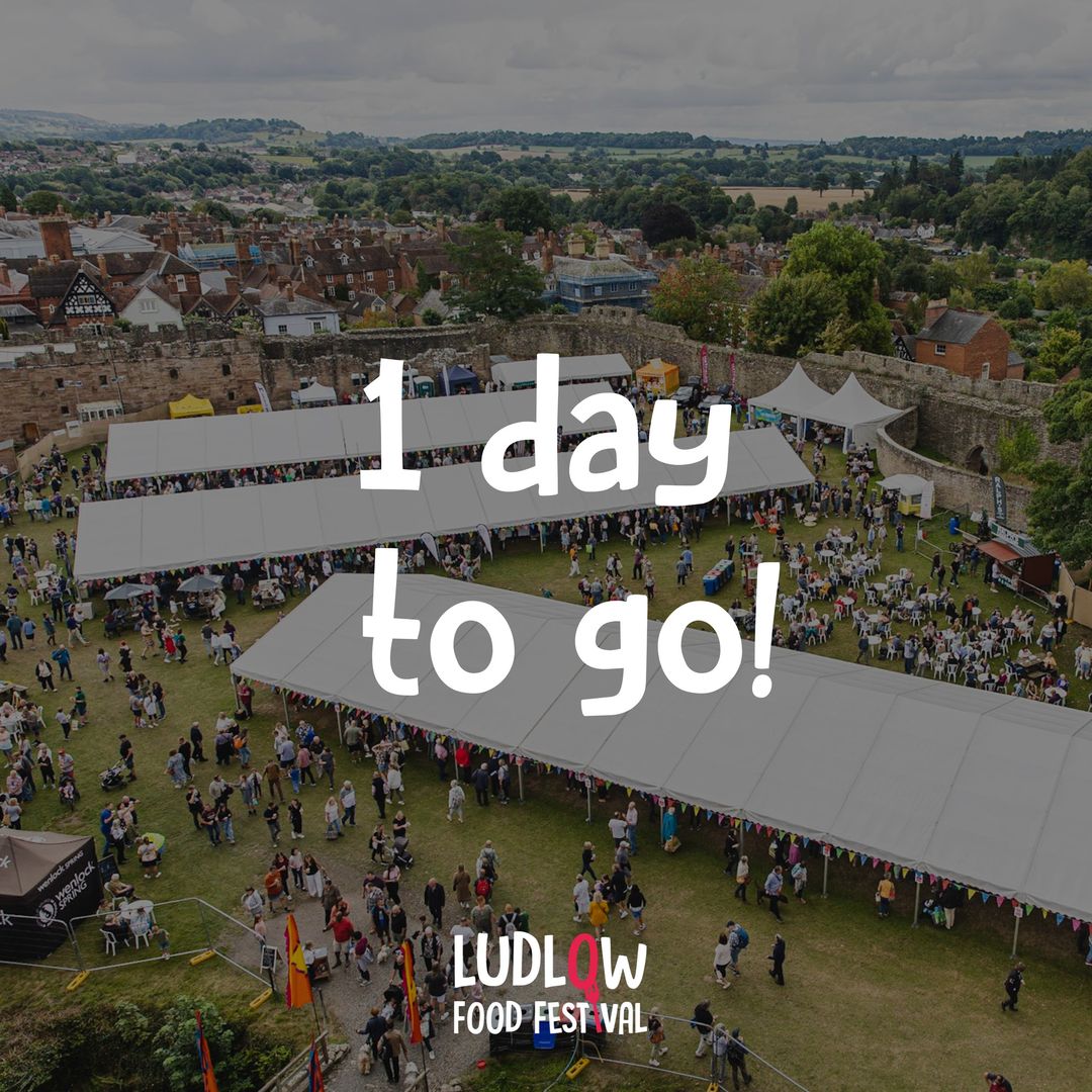 ⭐️ 1 Day to Go! ⭐️ 

Ludlow Food Festival begins in less than 24 hours! Get ready to celebrate the best food and drink in the Marches region. 

You can find travel and parking information here - ow.ly/AZMx50PBW2s. 

We can't wait to see you all!🍽️

#ludlowfoodfestival