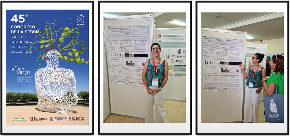 Zaragoza is hosting the 45th SEBBM Congress these days. Our colleagues <a href="/EFernandezCarro/">Esti Fernandez</a> , <a href="/Clara_A_G/">Clara A.G.</a>  , <a href="/JesusCiriza/">Jesus Ciriza</a> actively participate in these magnificent days.
<a href="/SEBBM_es/">SEBBM</a>  <a href="/unizar/">Universidad Zaragoza</a>
