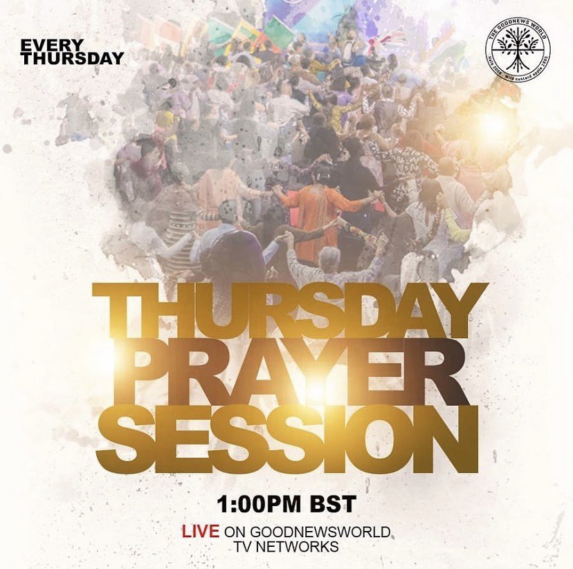 Get ready for the 'THURSDAY PRAYER SESSION' as we bulldoze in the Spiritual Realm together under the unction of the Highly Esteemed Prophet, Prophet Uebert Angel⚡️
Join us at 1PM BST on ALL OUR USUAL PLATFORMS.

#UebertAngel #BebeAngel #GoodNewsWorld #Pray #Prayer