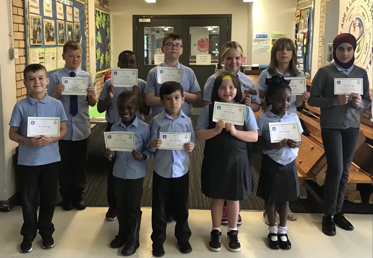 Congratulations to these wonderful pupils who have all received certificates today at assembly for showing St. Paul’s Way around our school. Well done! #StPaulsWay
#WiderAchievement