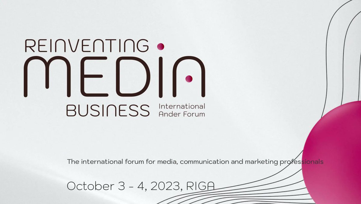 Международный форум для медиаменеджеров и редакторов Reinventing Media Business

📆 3-4 октября в @Media_SSERiga. 
🎤 Среди спикеров: @DarynaShev, @katthoever, @RawanDamen, @BoehlerPatrick.
💰 Доступны стипендии.

Eng👉bit.ly/3PrRxWj