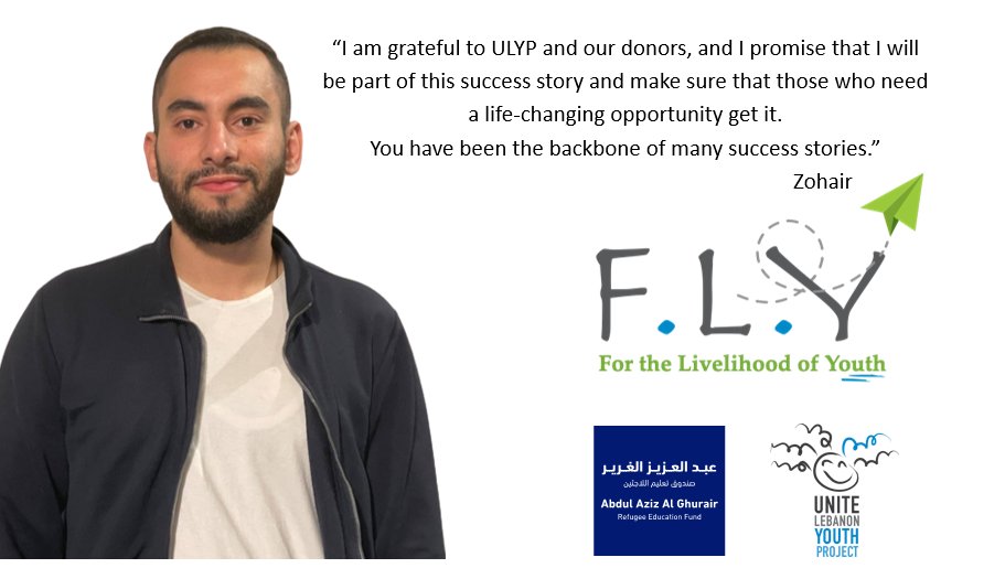 ULYP's tweet photo. I enrolled in FLY's postgraduate course in Project Management, which added a lot of experience and skills to develop my career according to global standards.
 #Education #hope #ulyp #UniteLebanonYouth #refugeeeducation #AGFE #employment #AbdulAziz_AlGhurair_Refugee_Education_Fund https://t.co/pQwzESHkyE