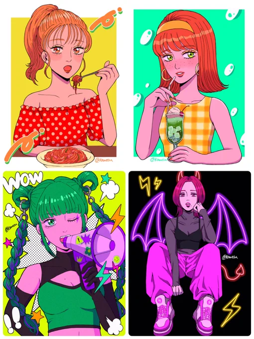 #私の作品知ってもらえたら幸せの極み
レトロな雰囲気の女の子や、食べ物を描くのが好きです✍️
見てもらえると喜びます☺️♫ 