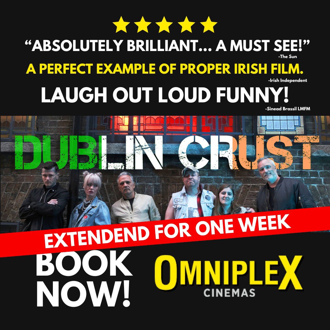 baz_black's tweet photo. Great news ‘Dublin Crust’ extended for another week at @omniplexcinema due to demand 🙌 

Book Here- https://t.co/W0gtKcZkSF https://t.co/k7oA5GAOOa