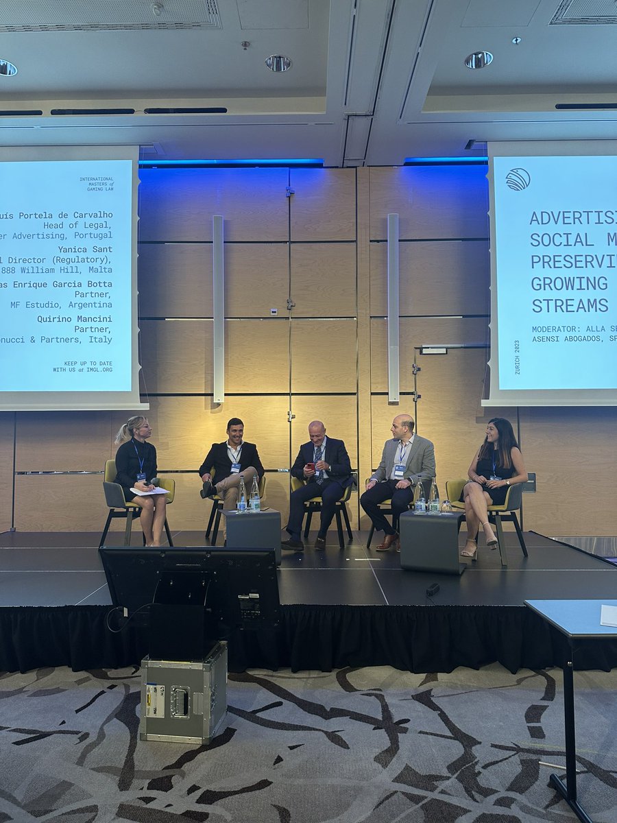 GamingLawyers's tweet photo. Advertising and social media: preserving and growing revenue streams

Moderator: Alla Serebrianskaia, Partner, Asensi Abogados, Spain
Speakers: https://t.co/GzvThA0yVm