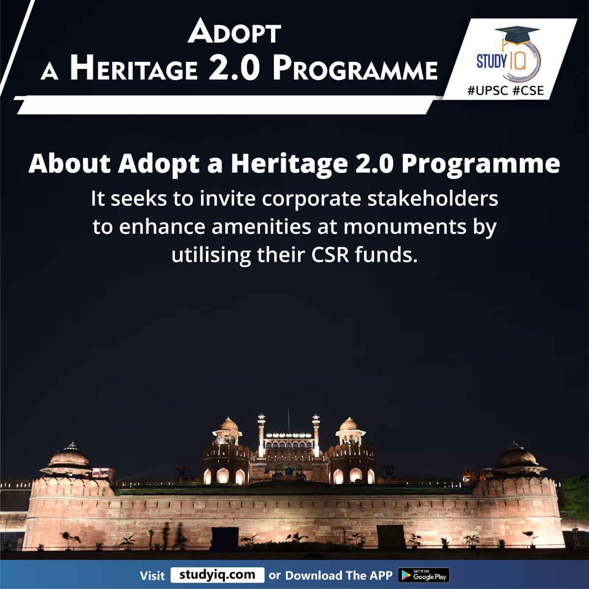 upsciq's tweet photo. Adopt A Heritage 2.0 Programme
#heritage2.0 #heritageprogramme #whyinnews #archaeologicalsurveyofindia #india #csr #csrfunds #ancientmonumentsandarchaeologicalsitesandremainsact #amasract #heritagesites #ancientmonuments #upsc #cse #ips #ias https://t.co/shwKbCQDlJ