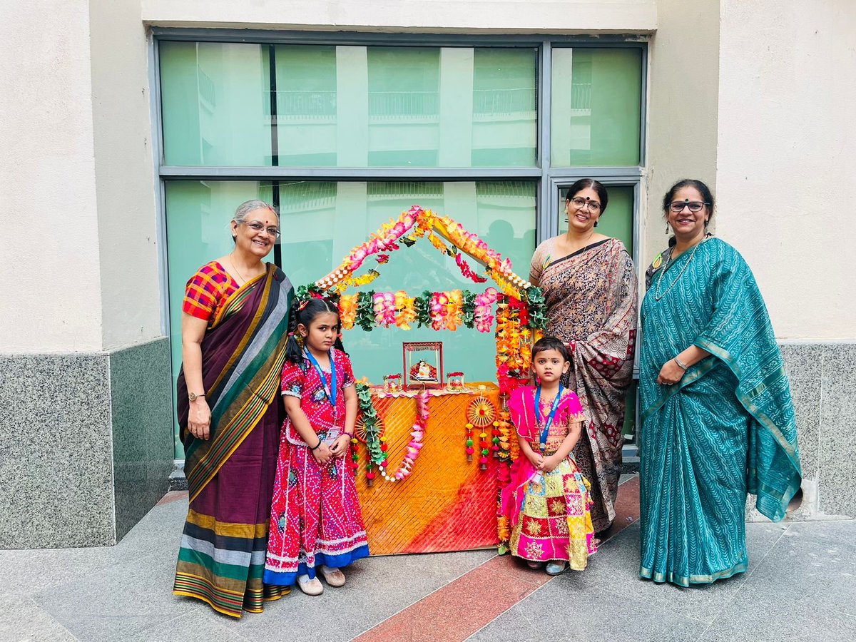 The Pre-Primary Wing at Gyanshree celebrated Janamashtmi, the birth day of Lord Krishna with a lot of enthusiasm and joy. The little Shreeyans came dressed in traditional Indian attire, some even as little 'Krishna' and 'Radha'.