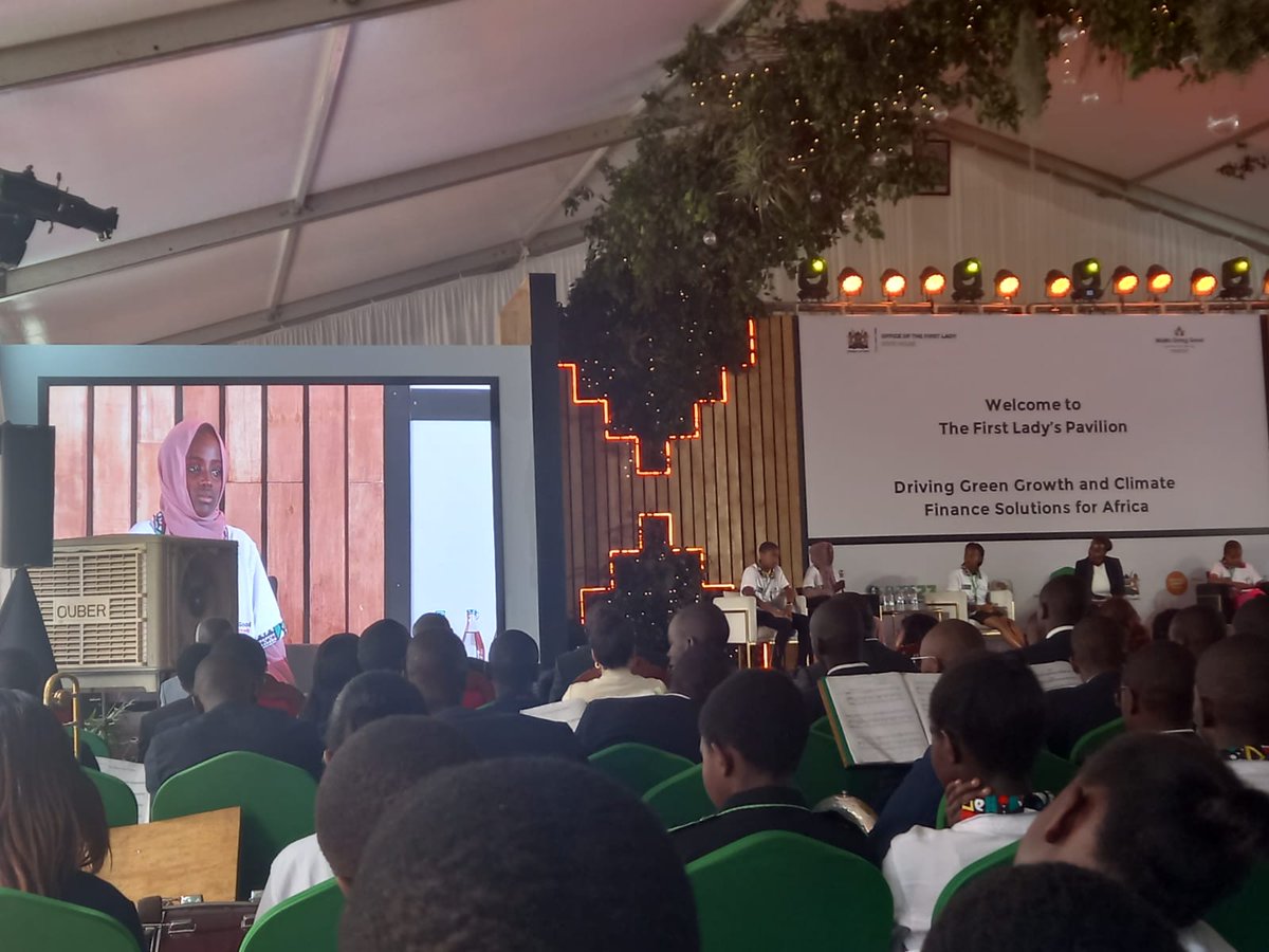 PlanKenya's tweet photo. Huba, a #child advocate @plankenya emphasized the pivotal role of the government in creating awareness on climate change, providing children's basic needs and enhancing safety in schools. 🏫✨
#GovernmentRole #ChildSafety #EducationForAll
#AfricaClimateSummit23 https://t.co/ZzH02WoQiB
