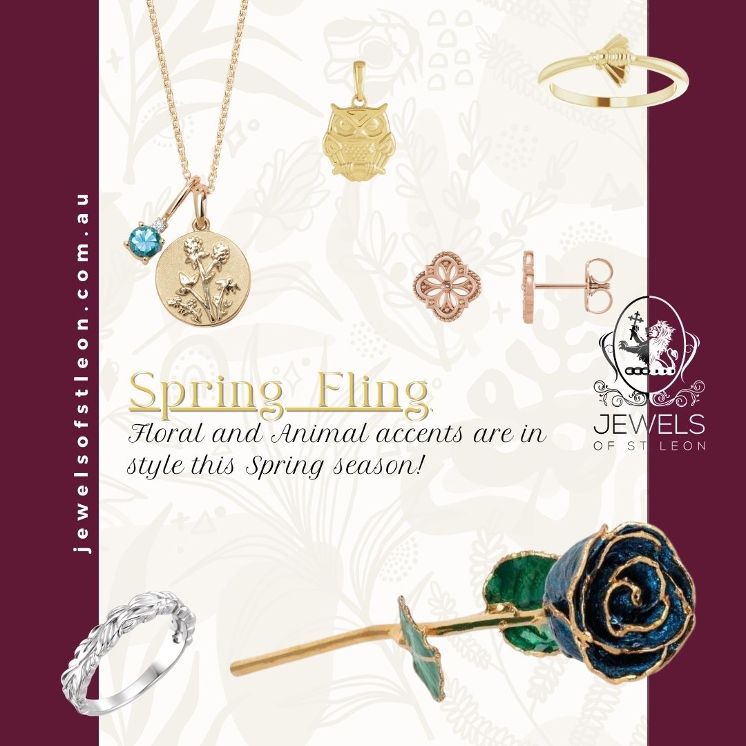 Get ready to bloom this spring with our stunning nature-inspired jewellery collection! From animal motifs to sun and floral designs, our beautiful pieces are perfect for a spring fling. #SpringJewellery #NatureInspired #springfling #springjewelleryfashion

jewelsofstleon.com.au/collections/sp…