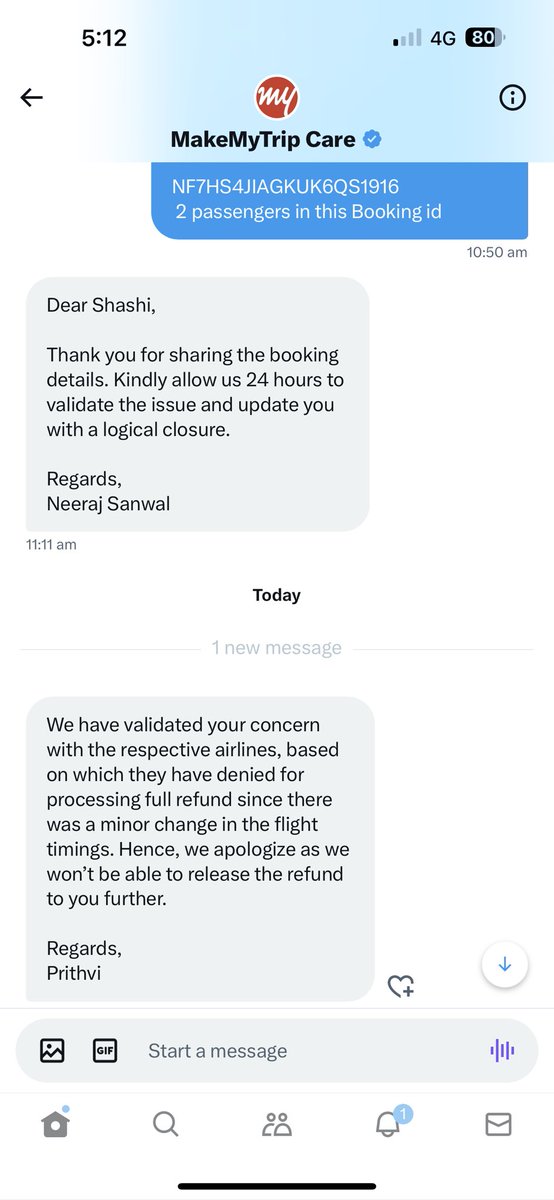 Shashit10's tweet photo. See they give me this reply https://t.co/vPdOMjp8Dn