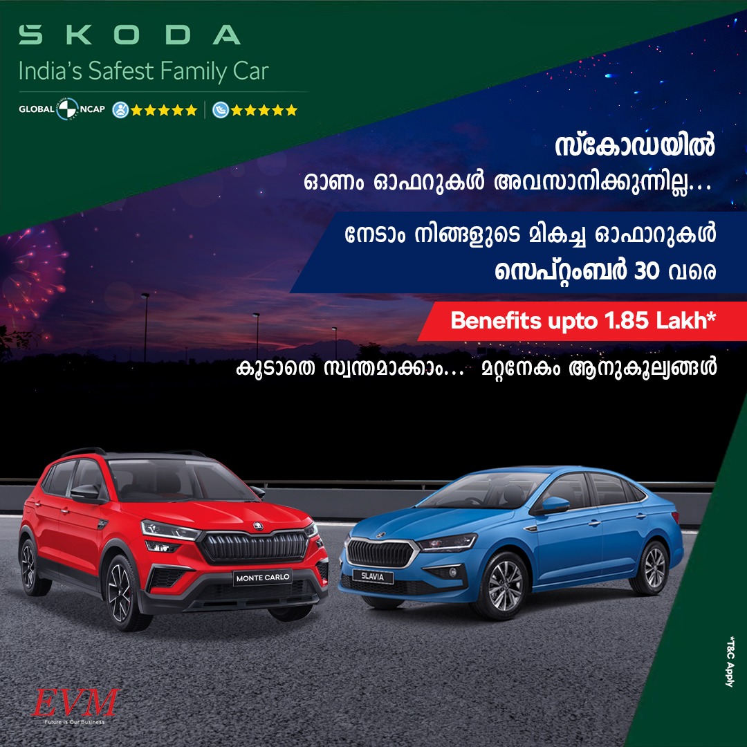Get the best offers of the  season and make every journey beautiful!
#SkodaExperience #TestDriveEvent #EVMskoda #SkodaIndia #SkodaSlavia