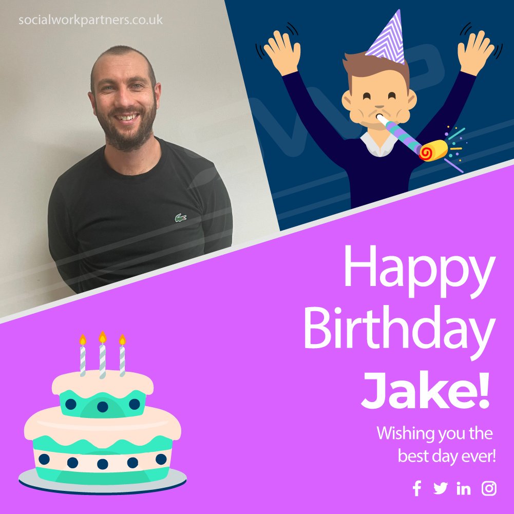 SWPartners_'s tweet image. 🥂 HAPPY BIRTHDAY JAKE! 🎁

Everyone at Social Work Partners wants to wish Jake Blowers an amazing birthday today.

Thank you for everything that you do and we hope you have a fantastic day❤️

#Birthday #HappyBirthday #MeetTheTeam #Celebration #BirthdayAnnouncement