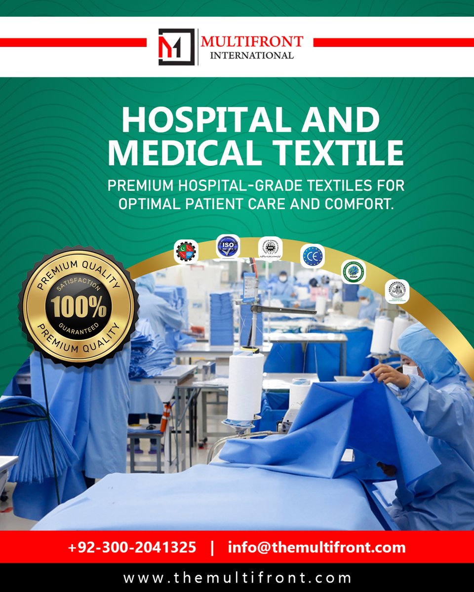 🏥 Hospital & Medical Textiles in Germany 🇩🇪
#HygieneStandards  #SurgicalInstruments  #GlobalHealthcare  #GermanyMedicalSupplies  #InnovateHealthcare  #HealthcareFacilities  #MedicalSafety  #ClinicalWorkflow #Quality #MultifrontInternational  #MedicalTextiles