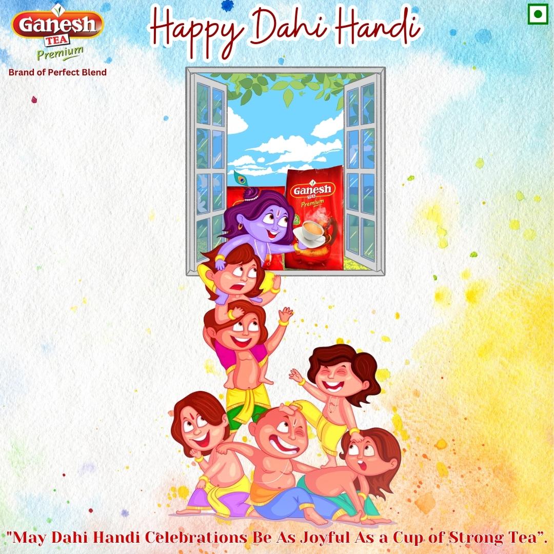 Dahi Handi teaches us that unity can break even the highest barriers.' · 'Krishna's love for butter symbolizes the sweetness of life.

Hathi ghoda palki jai kanhaiya lal ki

For more info👇

🌐 : ganeshtea.com
📞 : +91-9320028102
📧 : info@ganeshtea.com
 
#dahihandi2023