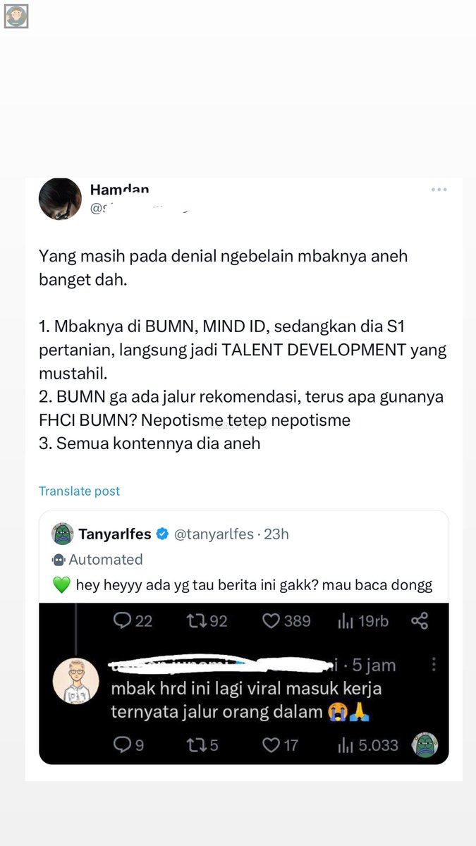 udah paling bener panutan itu nabi dan rosul aja, ternyata mba mba HRD Expert itu juga pake ordal. Membagongkeun 2beer!