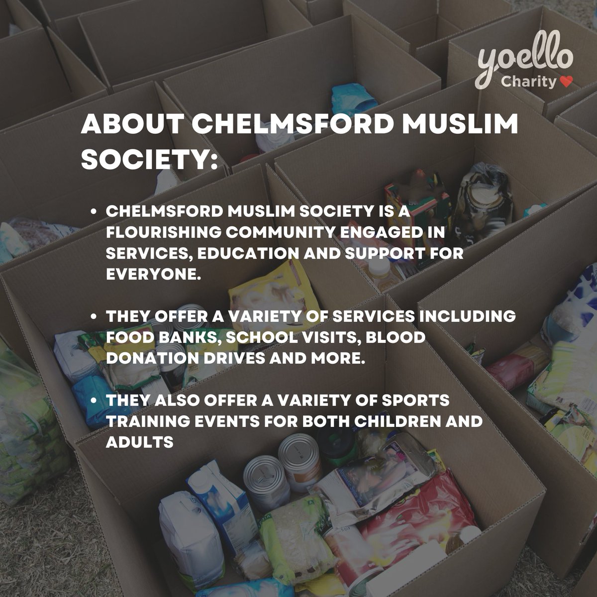 In this week's partner spotlight we have Chelmsford Muslim Society 💛 

Visit yoello.com/charity to find out how Yoello could support your fundraising efforts. 

#yoellocharity #donatewithyoello