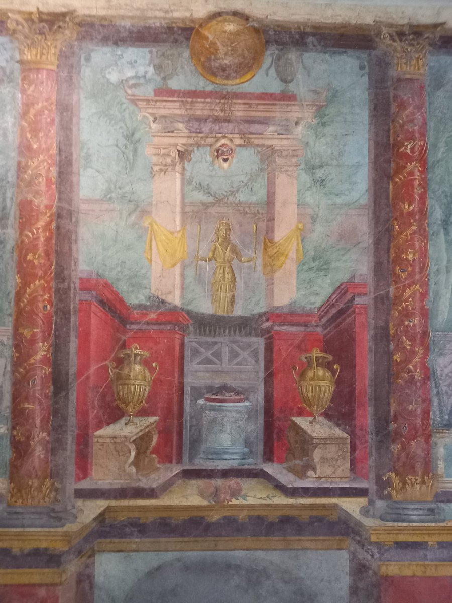 DrJEBall's tweet photo. The frescos which once decorated the bedroom of a #Roman villa at Boscoreale (Italy) are just so beautiful, recreating landscapes &amp; architecture on the walls. The villa was buried in the AD 79 erruption of Vesuvius &amp; lost until excavations in the early 1900s #FrescoFriday https://t.co/229Z0V2rvs