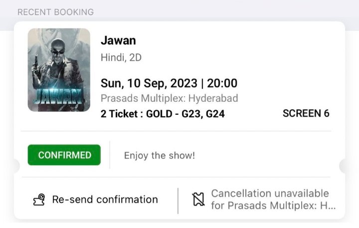 _KumarVishal_'s tweet photo. I will GIVEAWAY 🏆 #Jawan ticket free to 2 people who will follow, repost🔁 and comment💬 here .
Winner will be declared tomorrow 10 am. Hope deserving one wins.
#JawanFirstDayFirstShow #JawanAdvanceBooking
#JawanReview 
#JawanDay 
#JawanFromToday 
#JawanFDFS https://t.co/e23uO0p4wf