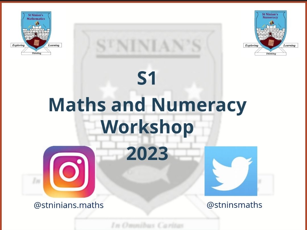 stninsmaths's tweet photo. S1 Maths and Numeracy Workshop tonight at 7pm. See you all there! @stninianshs https://t.co/xtuKnbUzGs
