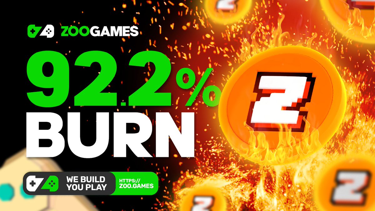 Hello Gam3rs!
vZOO Tokenomics Part II plan has concluded flawlessly!✔️ 

🔥🔥We've burned a whopping 92.2% of the total vZOO supply. 🔥🔥

Get ready for the launch of our groundbreaking Web3 gaming realm!

More info: medium.com/@ZooEcosystem/…

$vZOO #burn #web3gaming #CMCsoon