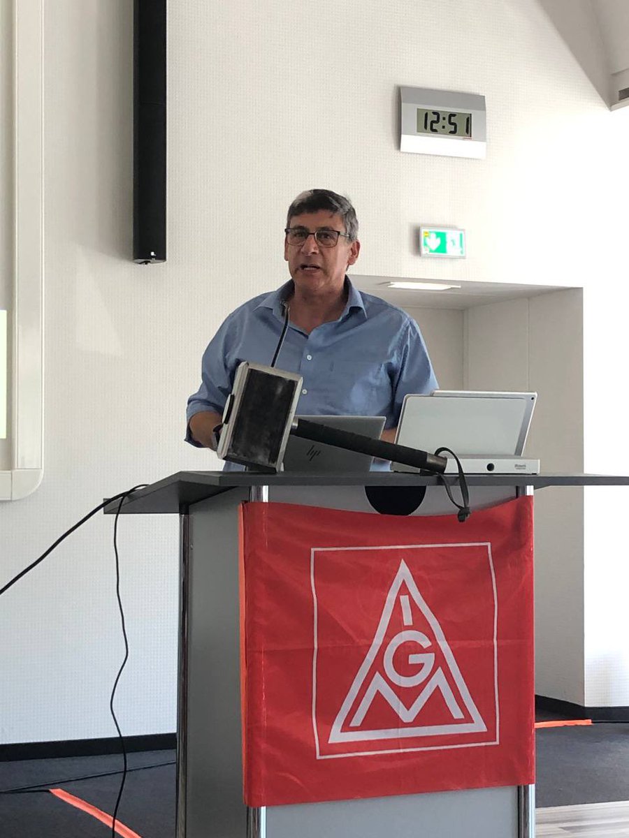 industriAll_EU's tweet photo. Great to take part in @IGMetall Collective Bargaining Committee #Steel 
➡️ a historic demand package: 
8,5% pay 📈 32 hrs week #4dayweek early retirement, job security ✊🏼 
An ambitious package to protect workers’ purchaising power in the #costoflivingcrisis &amp; 4 a #justtransition’ https://t.co/LVQoS7cmV9