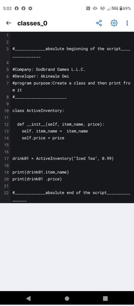 WallyOwi30's tweet image. Buenos días 🥳1st python class built!
#programadoresdepython #pythoncoding