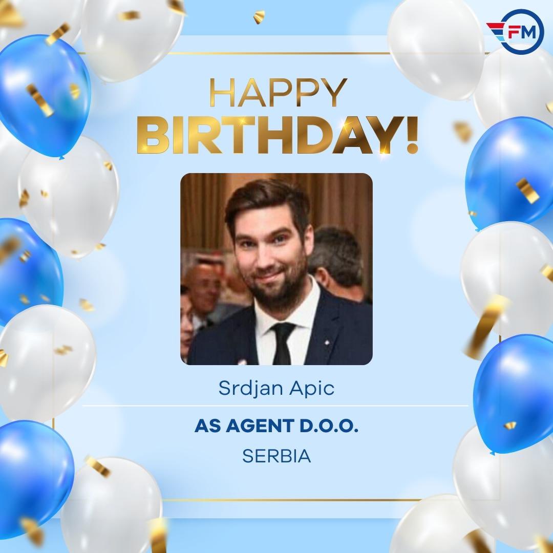 freightmidpoint's tweet photo. Happy birthday to our member Srdjan Apic from AS AGENT D.O.O., Serbia. We wish him many years filled with health, love, happiness and success.
#freightmidpoint #freightforwarding #logistics https://t.co/d806qF2Mzp