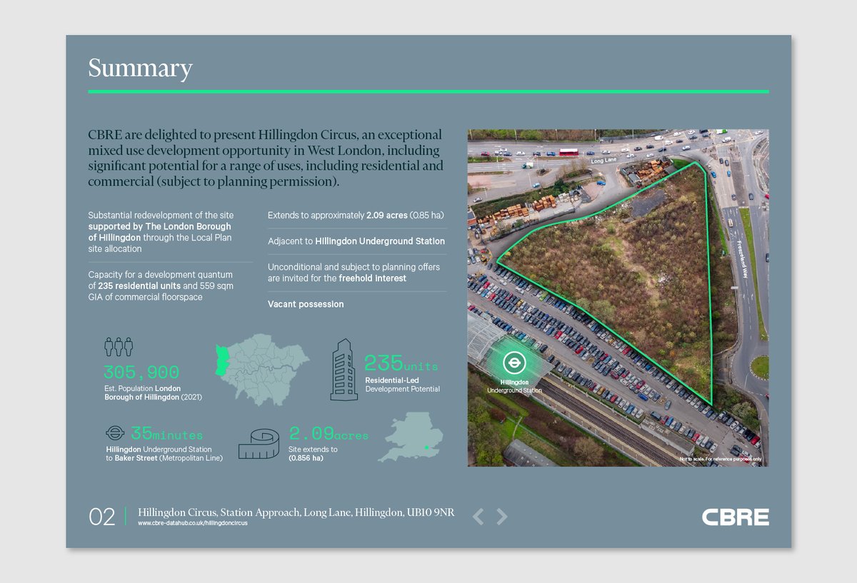 DesignArmstrong's tweet image. Latest project to launch for @cbre_uk : development opportunity adjacent to Hillingdon Station. 
Allocated for resi, although potential for a variety of uses.

#lifeindesign #propertymarketing #brochure #development #opportunity #armstrongdesign #hillingdon #hillingdoncircus