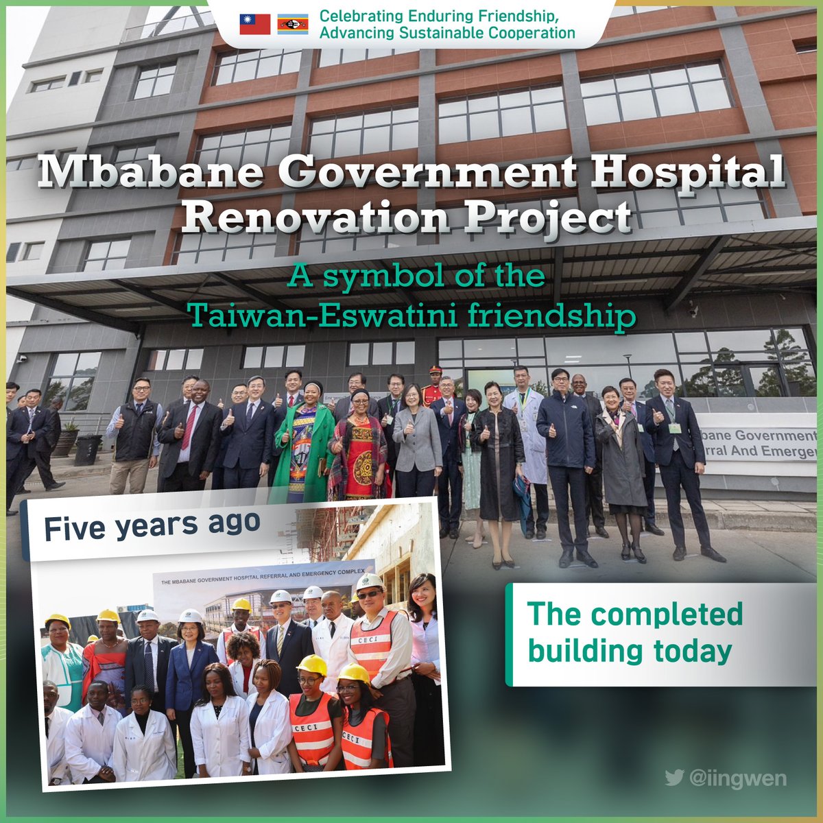 When I was last in #Eswatini 5 years ago, parts of Mbabane Government Hospital were under construction, so I was delighted to see the completed facilities on my return to the country. A result of our bilateral cooperation, the hospital renovation is a concrete example of