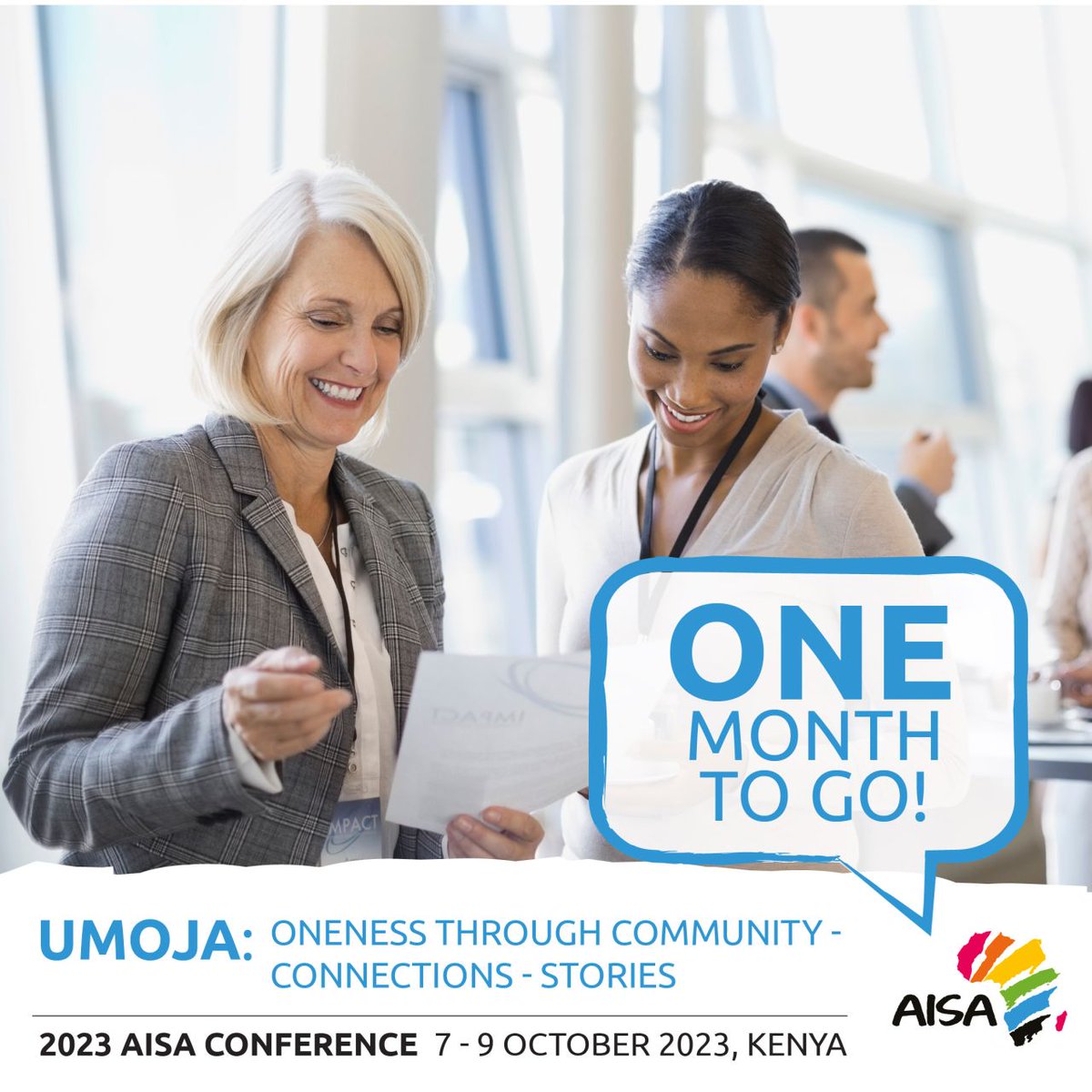 AISA_Schools's tweet photo. It's a month to go until the 2023 AISA Conference. With the theme Umoja: Oneness through Community – Connections – Stories, our professional learning, affinity groups, discovery workshops, https://t.co/8BXUICY6oD