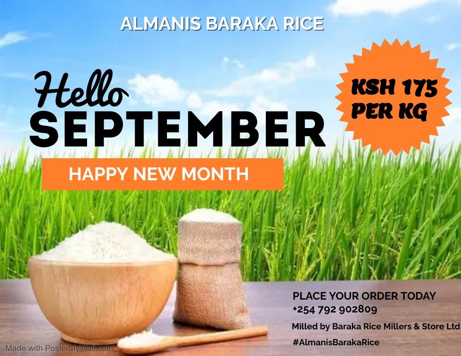 BarakaRice's tweet photo. They say, "Rice, is the joy of any meal" Place your order today. #AlamanisBarakaRice https://t.co/E7OMlApcHV