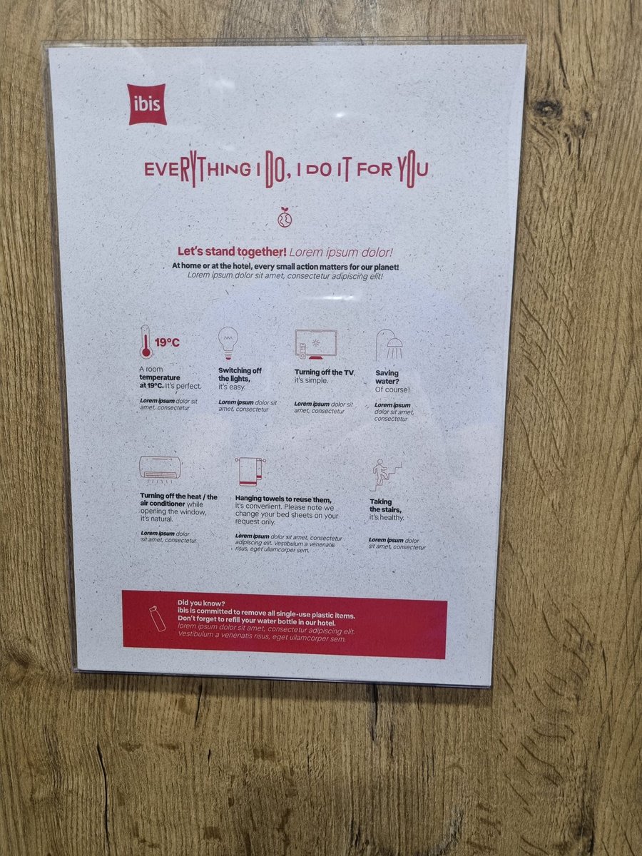 Glad to see #ibis hotels providing amusement for (retired) print designers. #loremipsum