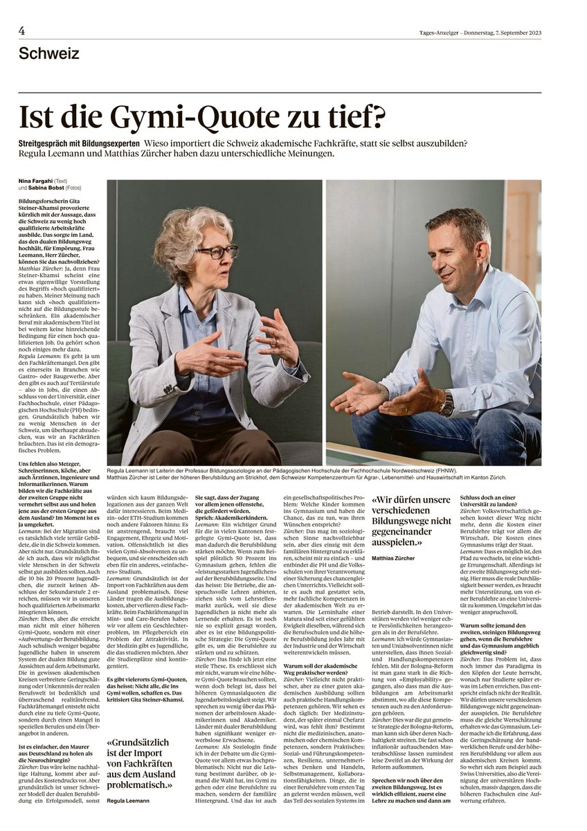 StrickhofDirekt's tweet photo. Matthias Zürcher, Leiter Höhere Berufsbildung @StrickhofDirekt - Kompetenzzentrum in Agrar-, Lebensmittel- und Hauswirtschaft: "Wir dürfen unsere verschiedenen Bildungswege nicht gegeneinander ausspielen". @tagesanzeiger https://t.co/qxU5fsxejg