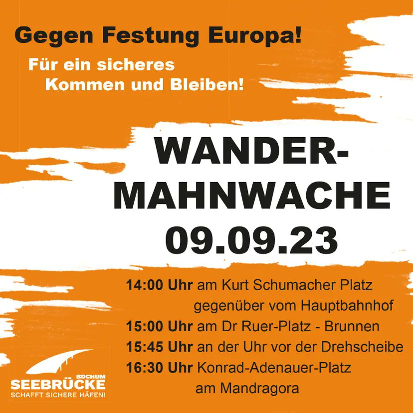 BiancaSchmolze's tweet photo. Wir brauchen #Solidarität und #Empathie statt #Hass und #Ausgrenzung. Die Verbrechen gegenüber Flüchtlingen müssen aufhören und vor Gericht gebracht werden! Stoppt GEAS und rassistische Diskurse!
@_Seebruecke_ @SeebrueckeBo @KnutRauchfuss @AmnestyBochum https://t.co/lplsM4hdMf