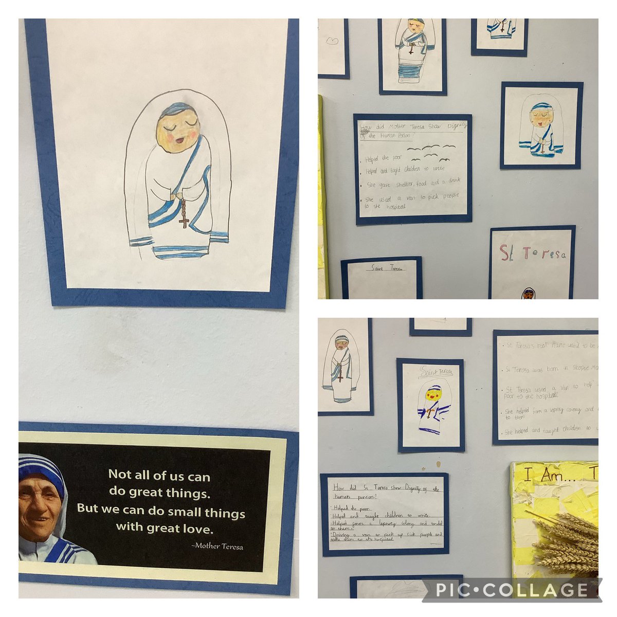 Year 4 celebrated the Feast Day of St Teresa of Calcutta by learning how St Teresa demonstrated Dignity of the Human Person during her life #StTeresa #BuildingTheKingdom
