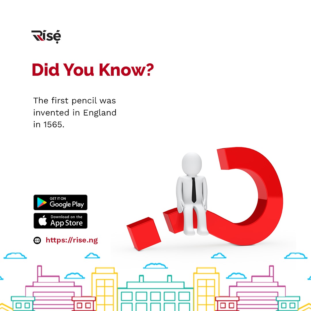 riseapp_ng's tweet photo. The inaugural pencil was created in England in the year 1565.
#pencilinvention #historicalinnovation #firstpencil #writinghistory #riseapp #riseappng #pencils #facts #FACT #BBNaija #strike https://t.co/SP7dZq5e4J