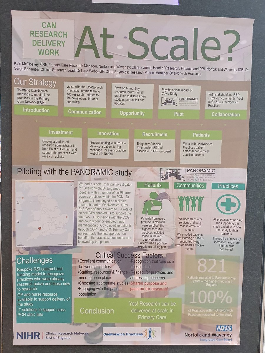Also great to see our <a href="/nandwics/">Norfolk and Waveney Integrated Care System (ICS)</a> friends also with poster. <a href="/SwordsFrankie/">Frankie Swords</a> #RCNResearch23