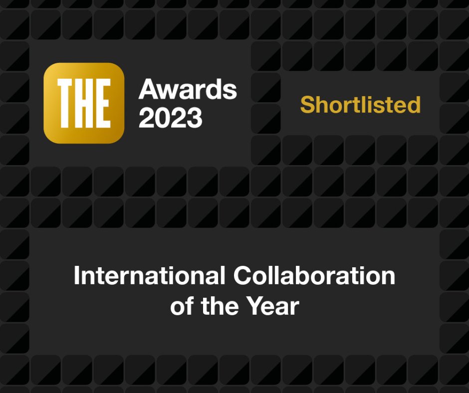 Incredible news we've been shortlisted in 4 categories of the @timeshighered #THEAwards - no other University received more shortlistings! Research Project of the Year Outstanding Support for Students Most Innovative Teacher of the Year International Collaboration of the Year