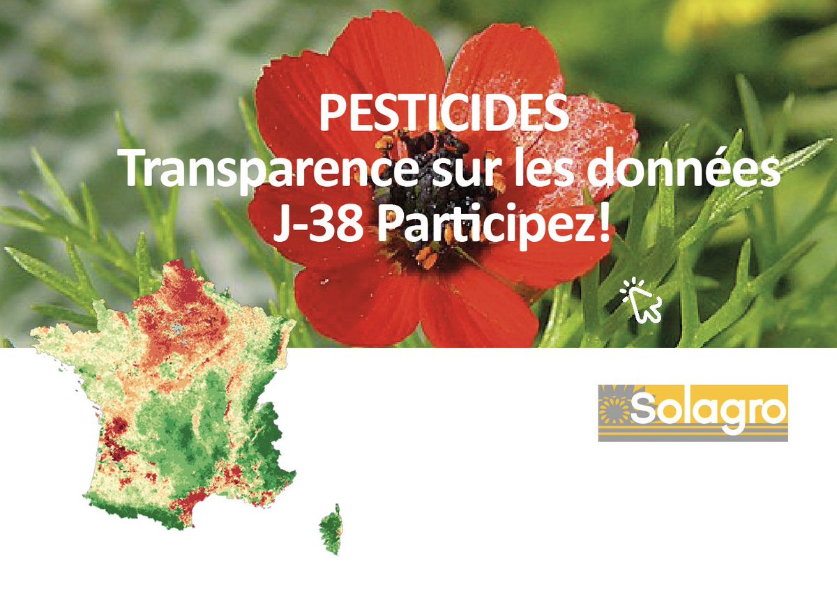 Faire la transparence sur les données #pesticides, c'est l'objectif de la carte Adonis. Ce qu'elle ne dit pas encore : Quelles molécules sont utilisées près de chez moi? Quelle dangerosité pour la #santé et la #biodiversité?... Aidez-nous à la développer: miimosa.com/projects/carto…
