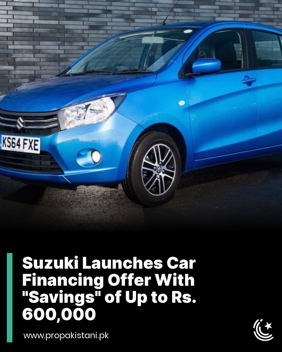ProPakistaniPK's tweet photo. Suzuki is only offering this facility on Alto AGS, Wagon R VXL, Cultus VXL, and Swift GLX CVT.

Read More: https://t.co/0cQquWPA8o

#Suzuki #PakSuzuki #CarFinancing #BankFinancing #Savings #Offer https://t.co/l2tIxLKUN2