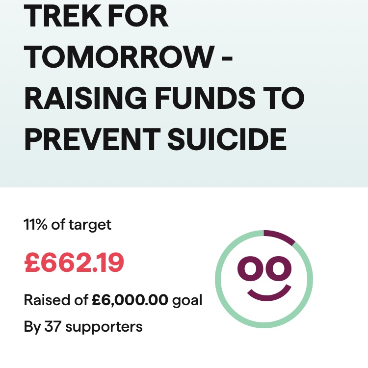 Boys in Mind (@boysinminduk) on Twitter photo You can still donate to our Trek for Tomorrow fundraiser this saturday!! Please Share โก
โจ app.goodhub.com/trekfortomorrow โฆ
<a href="/mhnewworldwatch/">MENTAL HEALTH ๐WATCH</a> <a href="/ShaunTymon/">Shaun Tymon</a> <a href="/andysmanclubuk/">#ANDYSMANCLUB</a> <a href="/realbuzzcom/">realbuzz</a> <a href="/radiobathDAB/">Radio Bath</a>
#3SG #fundraiser #mentalhealthmatters #mentalhealthawareness You can still donate to our Trek for Tomorrow fundraiser this saturday!! Please Share โก
โจ app.goodhub.com/trekfortomorrow โฆ
<a href="/mhnewworldwatch/">MENTAL HEALTH ๐WATCH</a> <a href="/ShaunTymon/">Shaun Tymon</a> <a href="/andysmanclubuk/">#ANDYSMANCLUB</a> <a href="/realbuzzcom/">realbuzz</a> <a href="/radiobathDAB/">Radio Bath</a>
#3SG #fundraiser #mentalhealthmatters #mentalhealthawareness