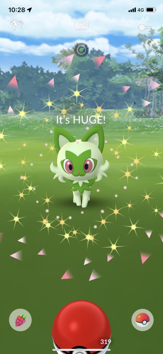 I got a huge Sprigatito!🎉
でかいニャオハをゲットしました🤩
#PokemonGO