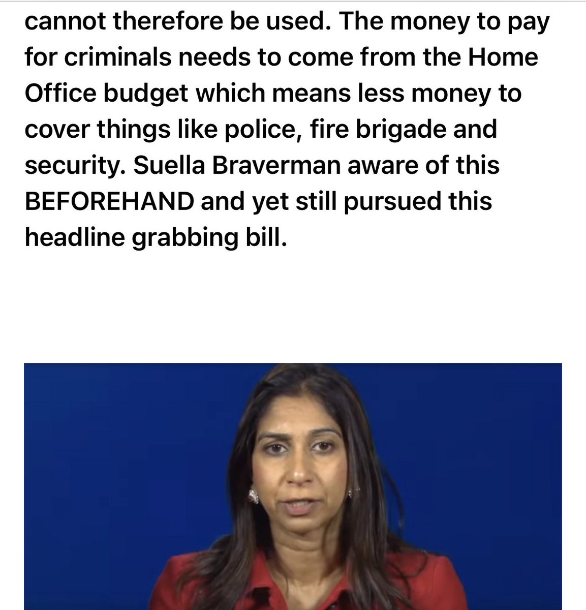 SUELLA’S OWN GOAL

Report sent to Sky News today;

Let’s see if it makes it to our TV screens

PLEASE REPOST TO EVERYONE YOU KNOW.

This is another Tory disaster that is NOT being reported by mainstream media