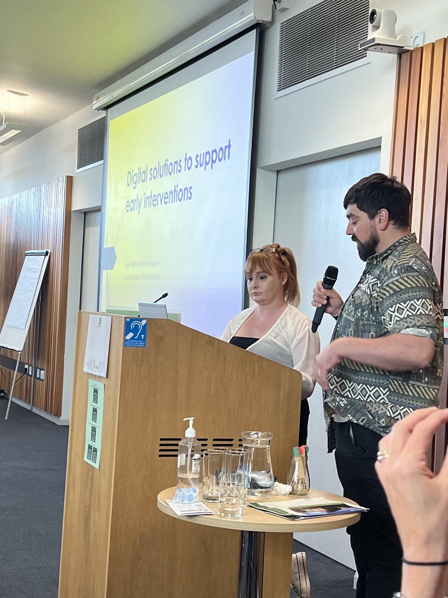 NHSGGCnorthAHP's tweet photo. Fully refreshed ☕️ and ready to hear from Shane and Emily about using digital solutions for early intervention #ActiveWards #GGCPhysios2023 https://t.co/r7R2BJgtHj