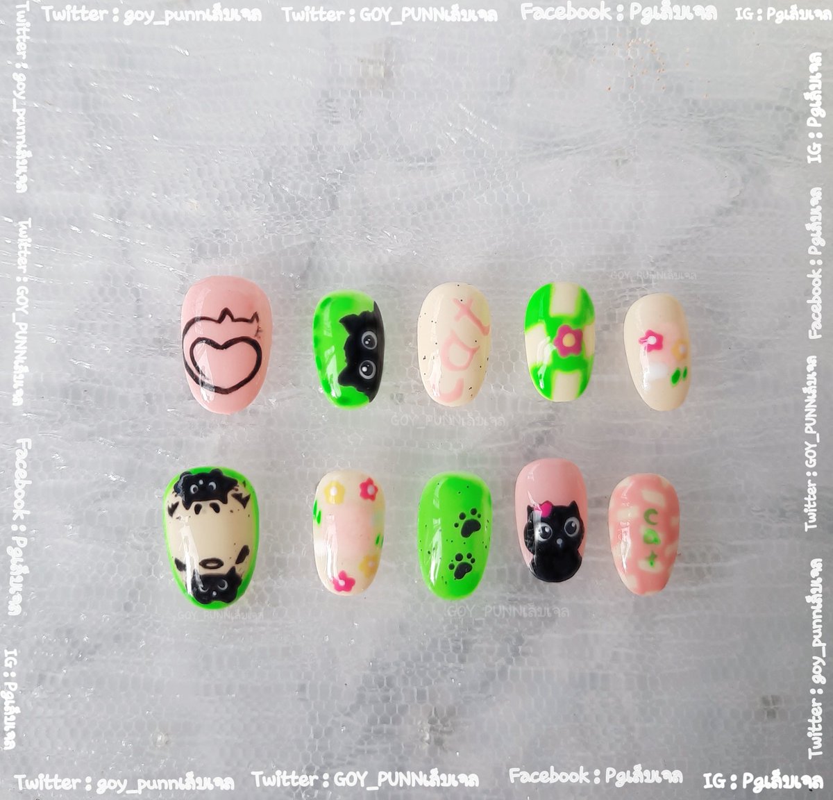 เล็บเจล เพ้นน้องแมว
 ┏━━━━━━━━━  M 139 ━┓
 😻  กาวน้ำ+กาวซิริโคน+ตะไบเล็บ +
   แผ่นแอลกอฮอล์ + ไม้ดันเล็บ  💛💚🖤
 ┗━━━━━━━━━━━━━━┛
#เล็บเจล #เล็บปลอม #รับทำเล็บเจล #เล็บ #โล๊ะตู้ #ฝากร้าน #ตลาดนัด #ส่งต่อ #เล็บเพ้น #เล็บการ์ตูน #แมว