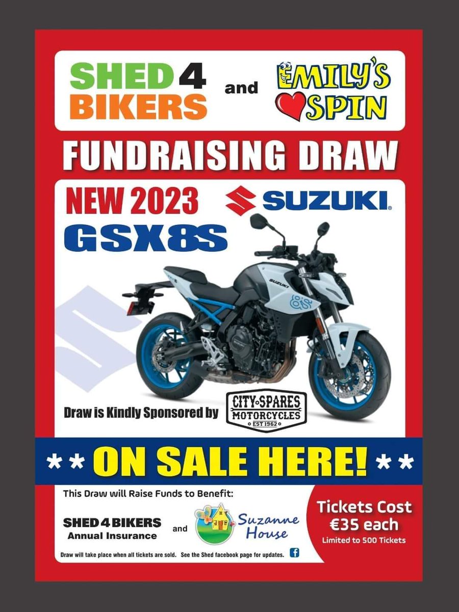 Shed4Bikers's tweet photo. Every year Shed 4 Bikers team up with Emily's Spin  and City Spares Motorcycles to raise funds for #S4B Insurance, but also to raise thousands for charity. The detailed video was Posted on fb this morning with details of this charity.  (https://t.co/4CnYxgqaDy) https://t.co/cV2kArWVZz