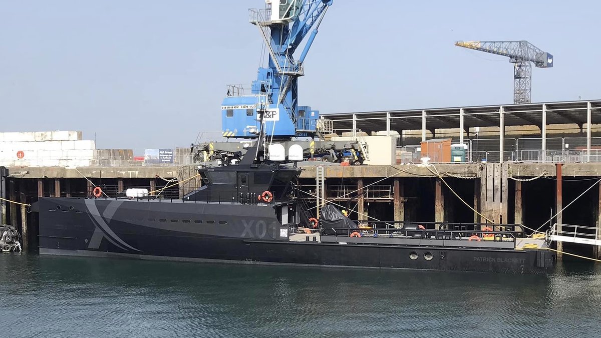 XV Patrick Blackett alongside in Falmouth - sailed yesterday for REPMUS exercise in🇵🇹Portugal.

Seen from <a href="/HMSScottRN/">HMS Scott</a>
