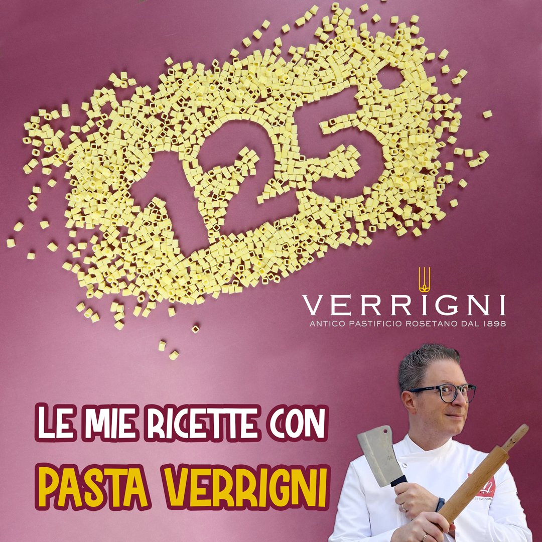 𝟏𝟐𝟓 𝐚𝐧𝐧𝐢 𝐝𝐢 𝐏𝐚𝐬𝐭𝐚 𝐕𝐞𝐫𝐫𝐢𝐠𝐧𝐢1898/2023 pasta italiana da 125 anni!Tutte le ricette che ho preparato con <a href="/verrignimood/">PastaVerrigni</a> 👉oggicucinamirco.it/tag/pasta-verr… #verrigni #pastaverrigni #verrignimood #sologranoitaliano